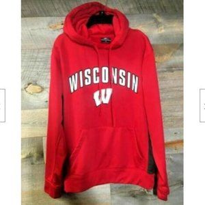 Wisconsin Badgers Pullover Red Hoodie Sweatshirt M